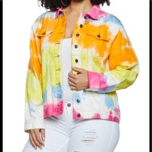 Jeans tie die jacket never worn 😳💕🌸💕😳